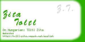 zita toltl business card