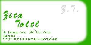 zita toltl business card